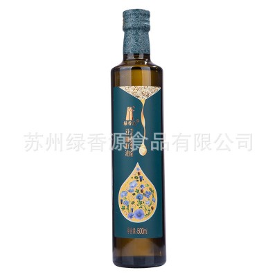 亚麻籽油500ml*6绿香远厂家直供团购批发食用油代理一件代发促销