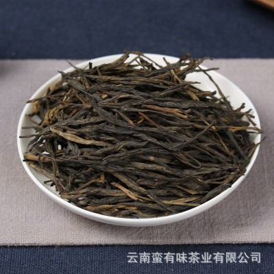 批发凤庆滇红茶 JD58原料2024年春茶 二叶松针 （1号）理条红茶
