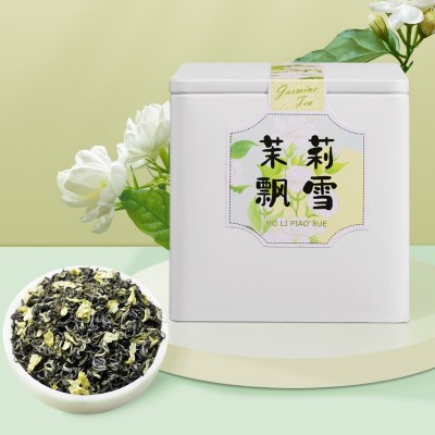 茉莉飘雪新茶茉莉花茶罐装浓香耐泡厂家批发电商一件代发送礼